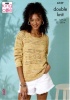 Knitting Pattern - King Cole 6126 - Linendale Reflections DK - Ladies Cardigan & Top
